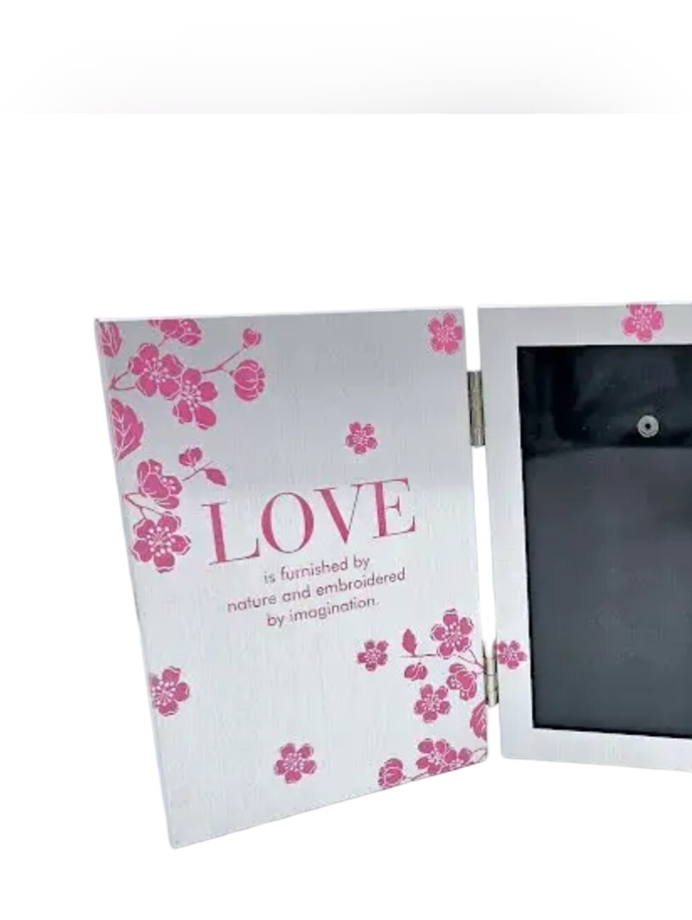 Love Floral Hinged Double Picture Frame Romantic Home Decor
